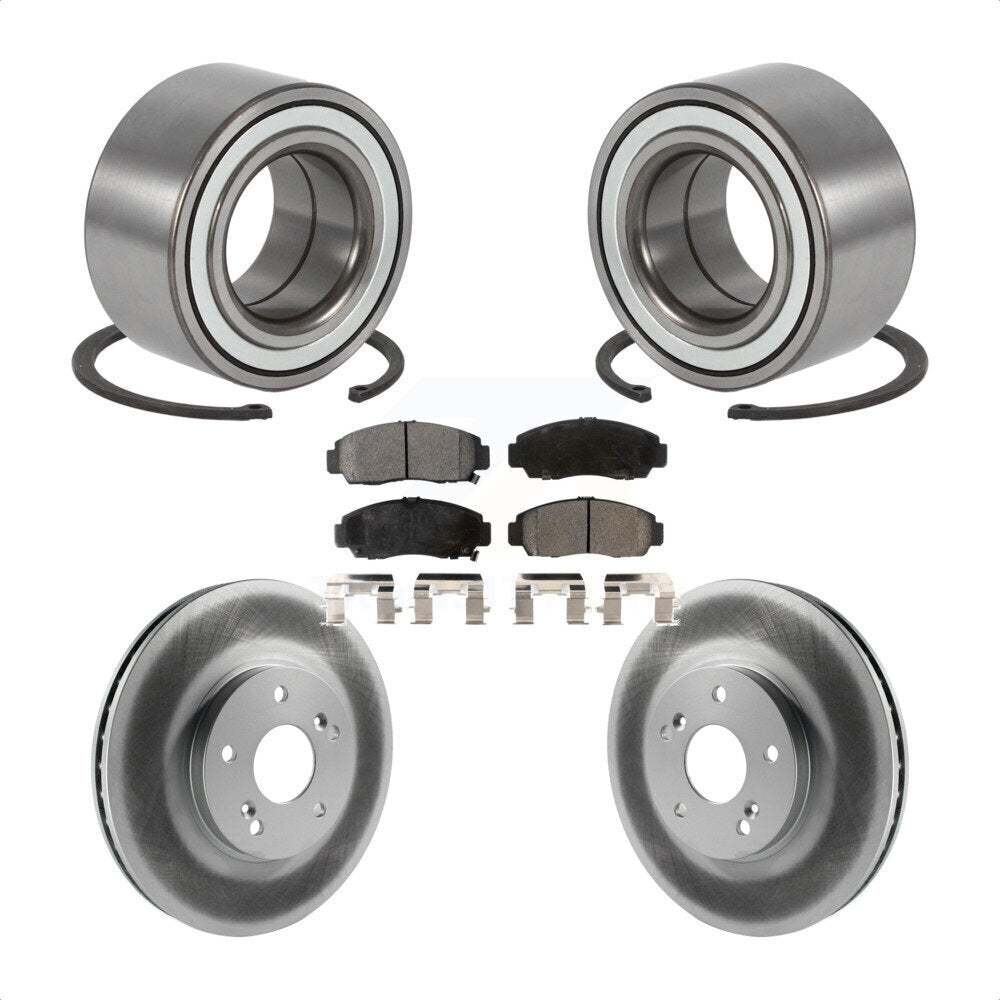 Kit de rotors et plaquettes de frein à disque enduits de roulement de roue avant pour Acura TL CL