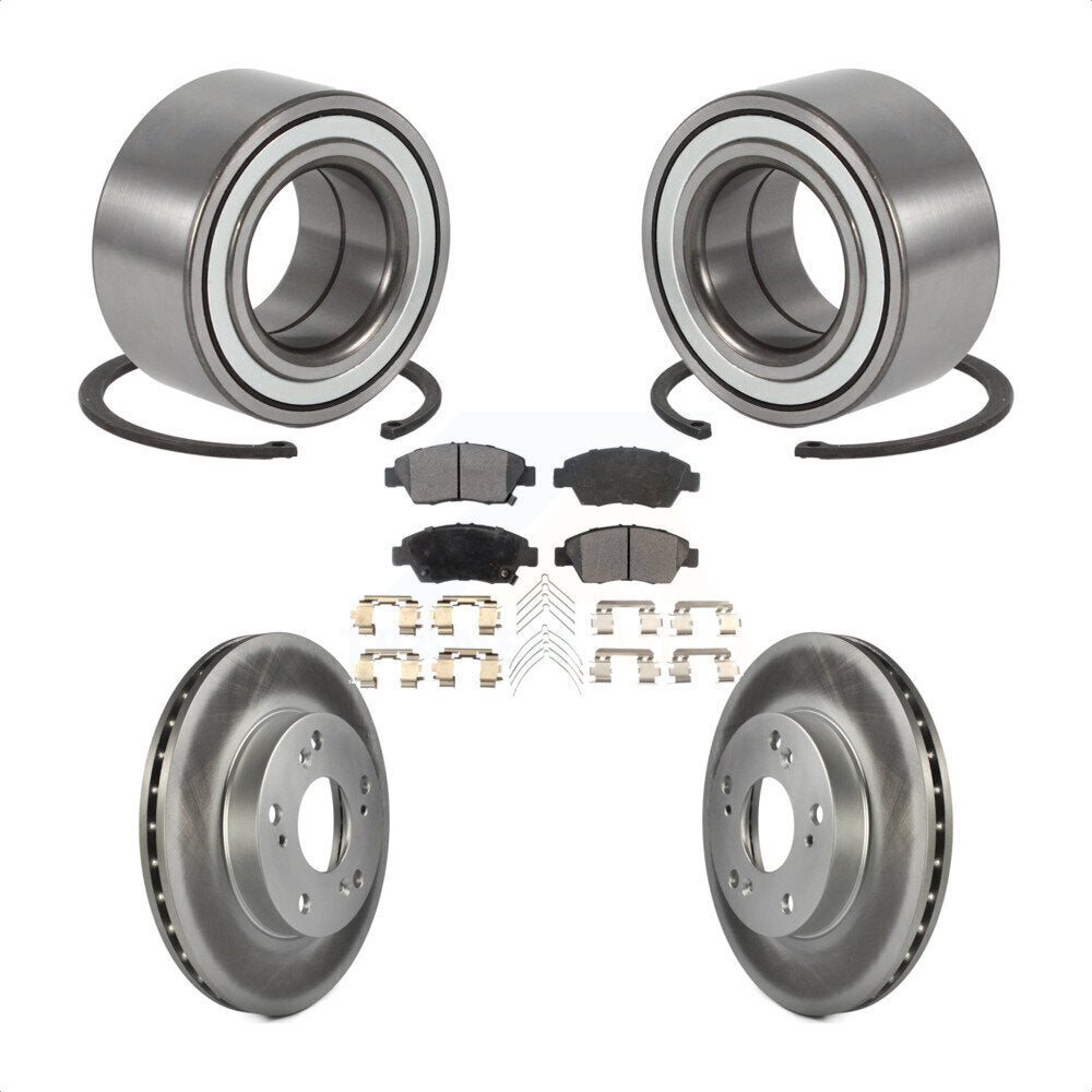 Kit de Rotor et plaquettes de frein à disque revêtu de roulement de roue avant, pour Honda Civic Acura RS