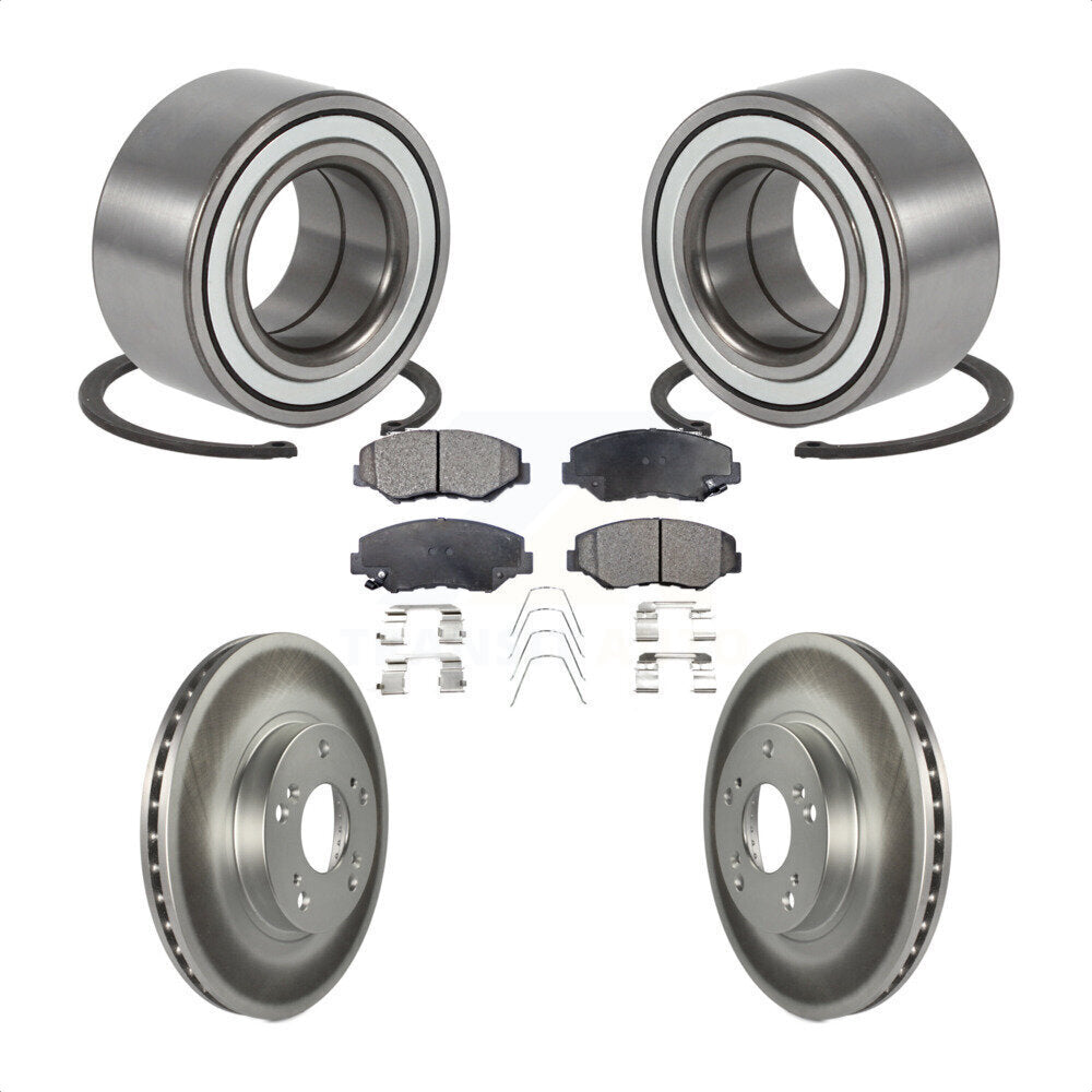 Kit de rotors et plaquettes de frein à disque enduits de roulement de roue avant pour Honda CR-V