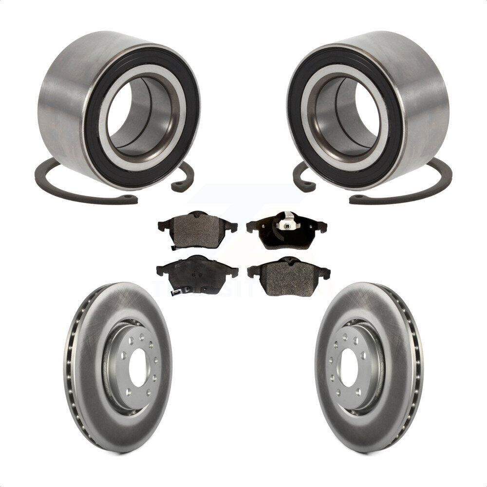 Kit de rotors et plaquettes de frein à disque enduits de roulement de roue avant pour Saab 9-3 9-5