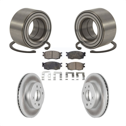 Kit de plaquettes de Rotor de frein enduit de roulement de roue avant, pour Hyundai Accent Hatchbac 2006