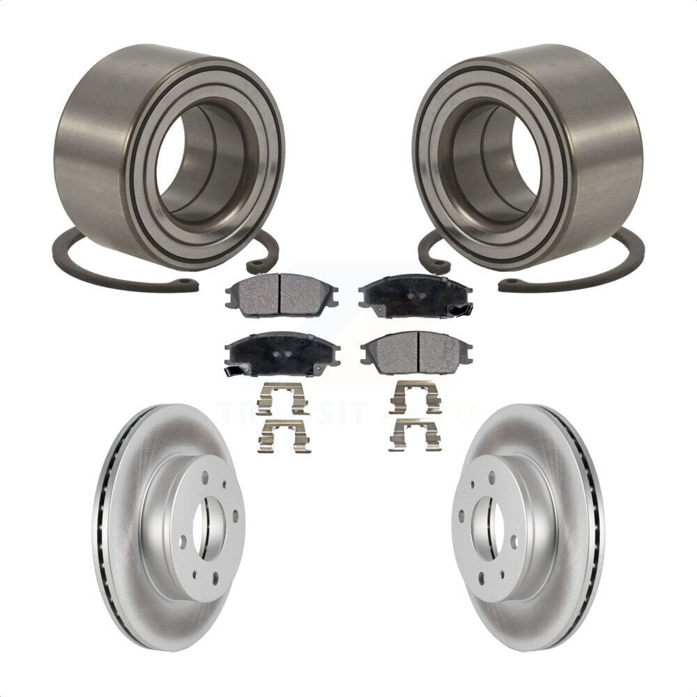 Kit de plaquettes de Rotor de frein à disque revêtu de roulement de roue avant, pour Hyundai Accen 2000 – 2005