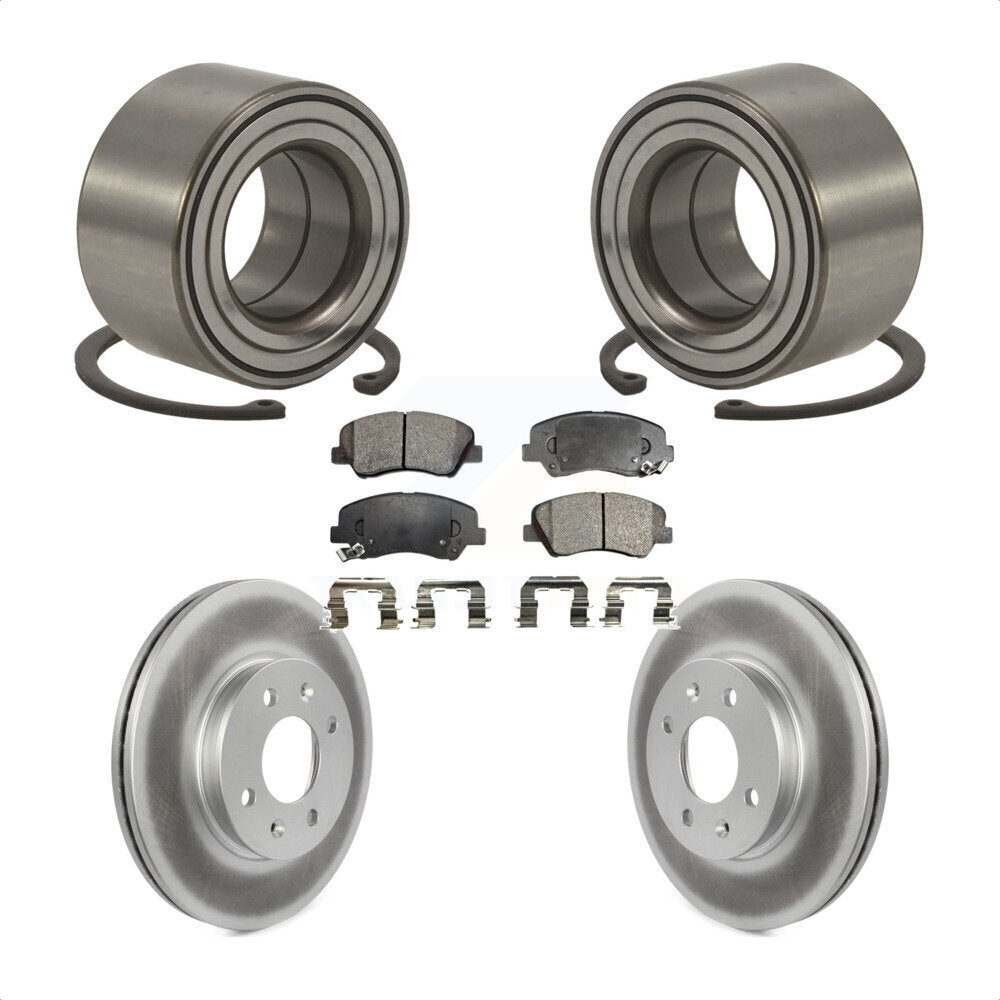 Kit de plaquettes de Rotor de frein à disque revêtu de roulement de roue avant, pour Hyundai Accen 2012 – 2017