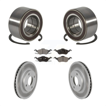 Kit de rotors et plaquettes de frein à disque enduits de roulement de roue avant pour Ford Focus