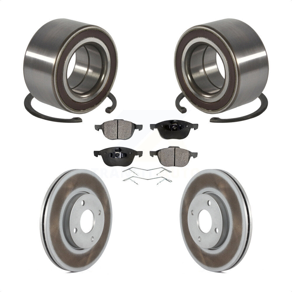 Kit de rotor et de plaquettes de frein à disque revêtus de roulement de roue avant, pour Ford Focu 2005 – 2007