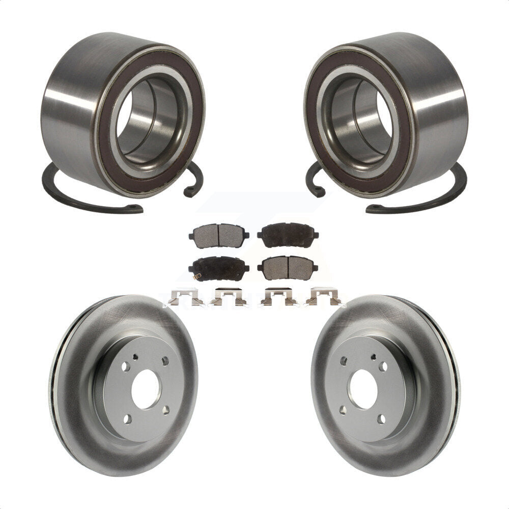 Kit de rotors et plaquettes de frein à disque revêtus de roulement de roue avant pour Mazda 2 2011 – 2014