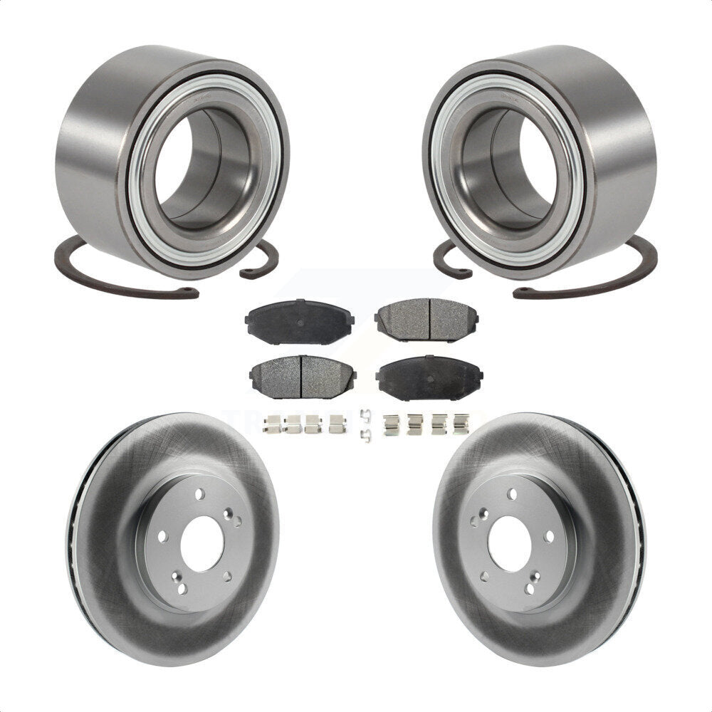 Kit de plaquettes de Rotor de frein à disque enduit de roulement de roue avant pour Honda Odysse 1999 – 2004