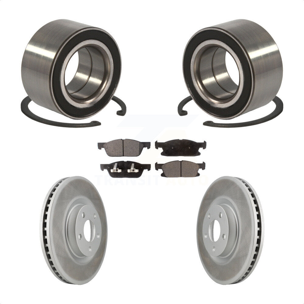 Kit de rotors et plaquettes de frein à disque enduits de roulement de roue avant pour Ford Edge