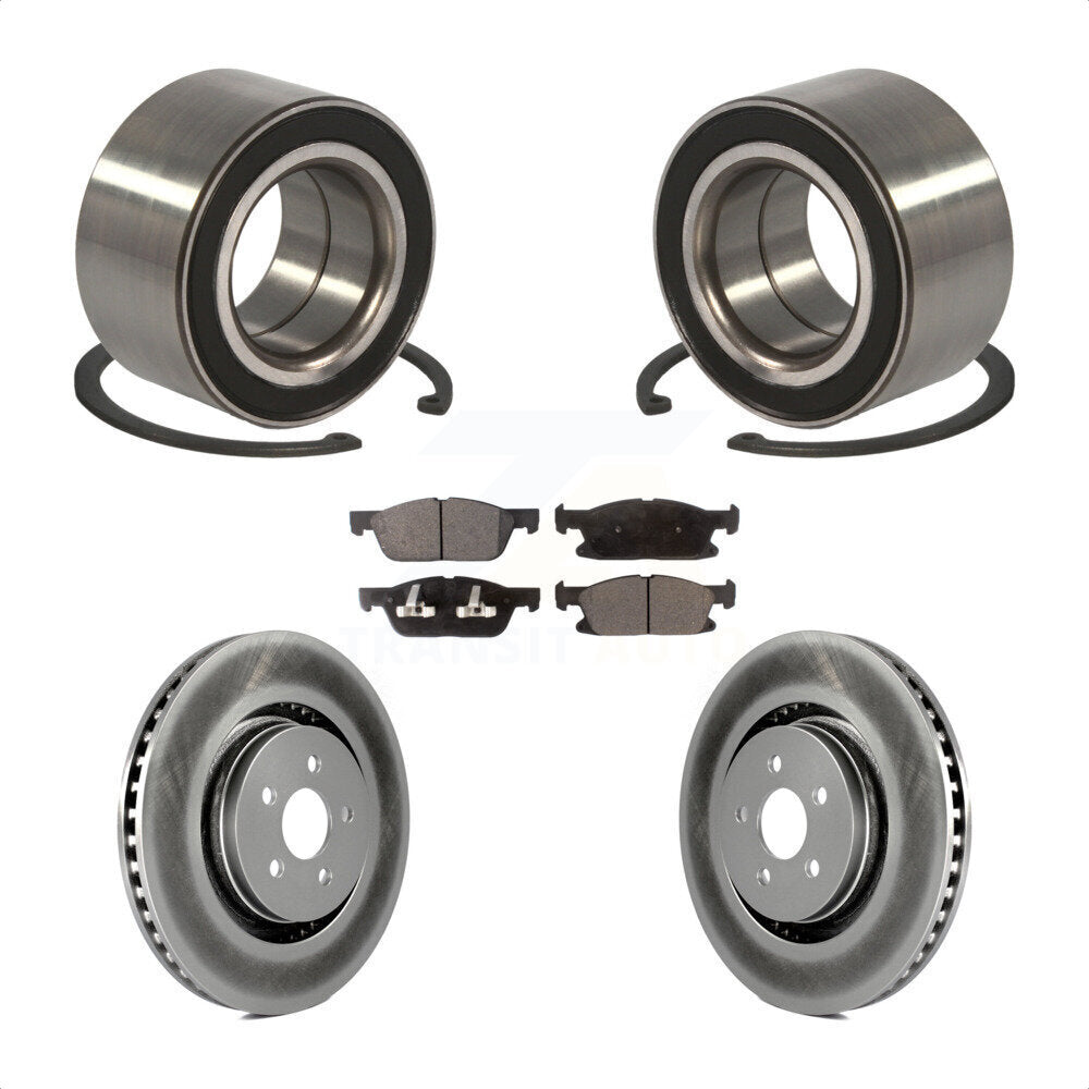 Kit de rotors et plaquettes de frein à disque enduits de roulement de roue avant pour Ford Edge