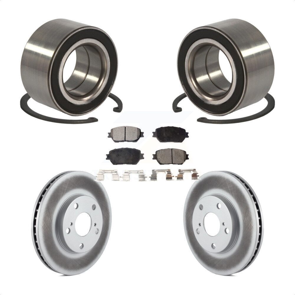 Kit de rotors et plaquettes de frein à disque enduits de roulement de roue avant pour Toyota Camry