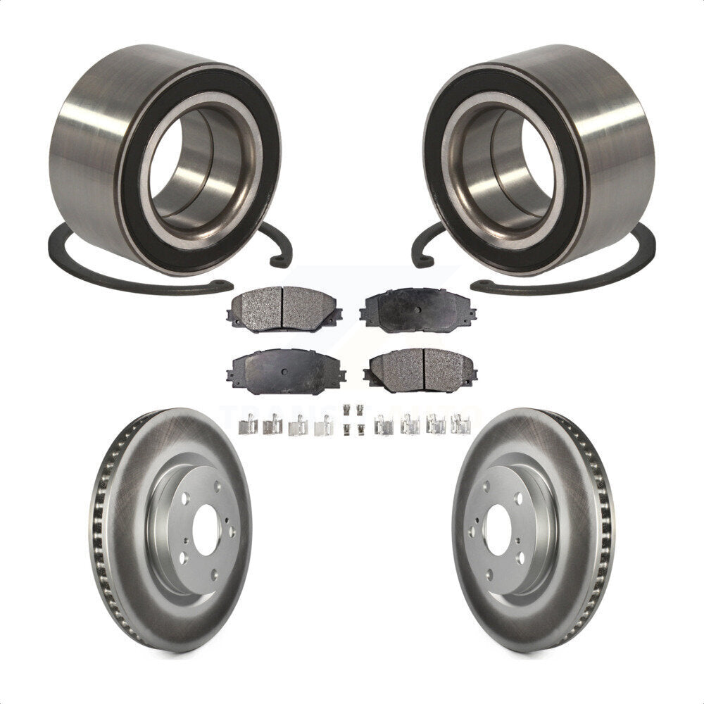 Kit de Rotor et plaquettes de frein revêtus de roulement de roue avant, pour Toyota Matrix Pontiac Vib
