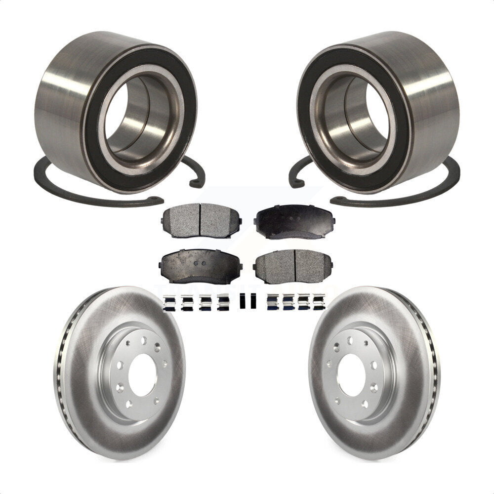 Kit de plaquettes de Rotor de frein enduites de roulement de roue avant, pour Mazda CX-7 Ford Edge Lincol