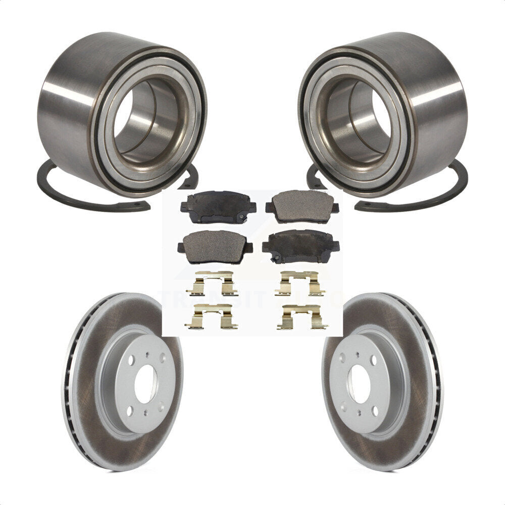 Kit de rotor et de plaquettes de frein à disque revêtus de roulement de roue avant, pour Toyota Priu 2001 – 2003