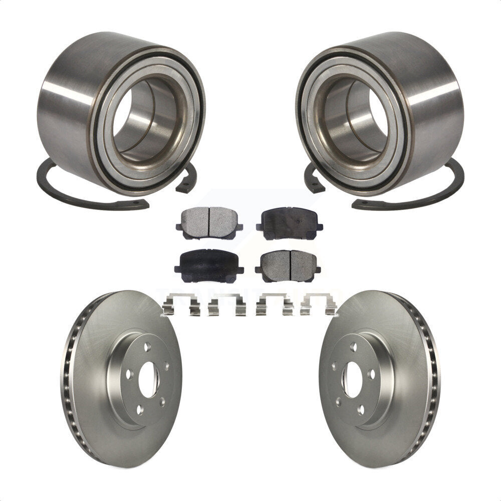 Kit de plaquettes de Rotor de frein enduit de roulement de roue avant, pour Toyota Corolla Matrix Pontia