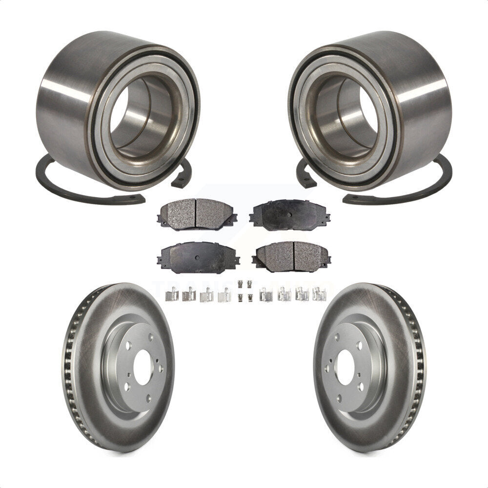 Kit de rotor et de plaquettes de frein avec roulement de roue avant, pour Toyota Corolla i 2017 – 2018