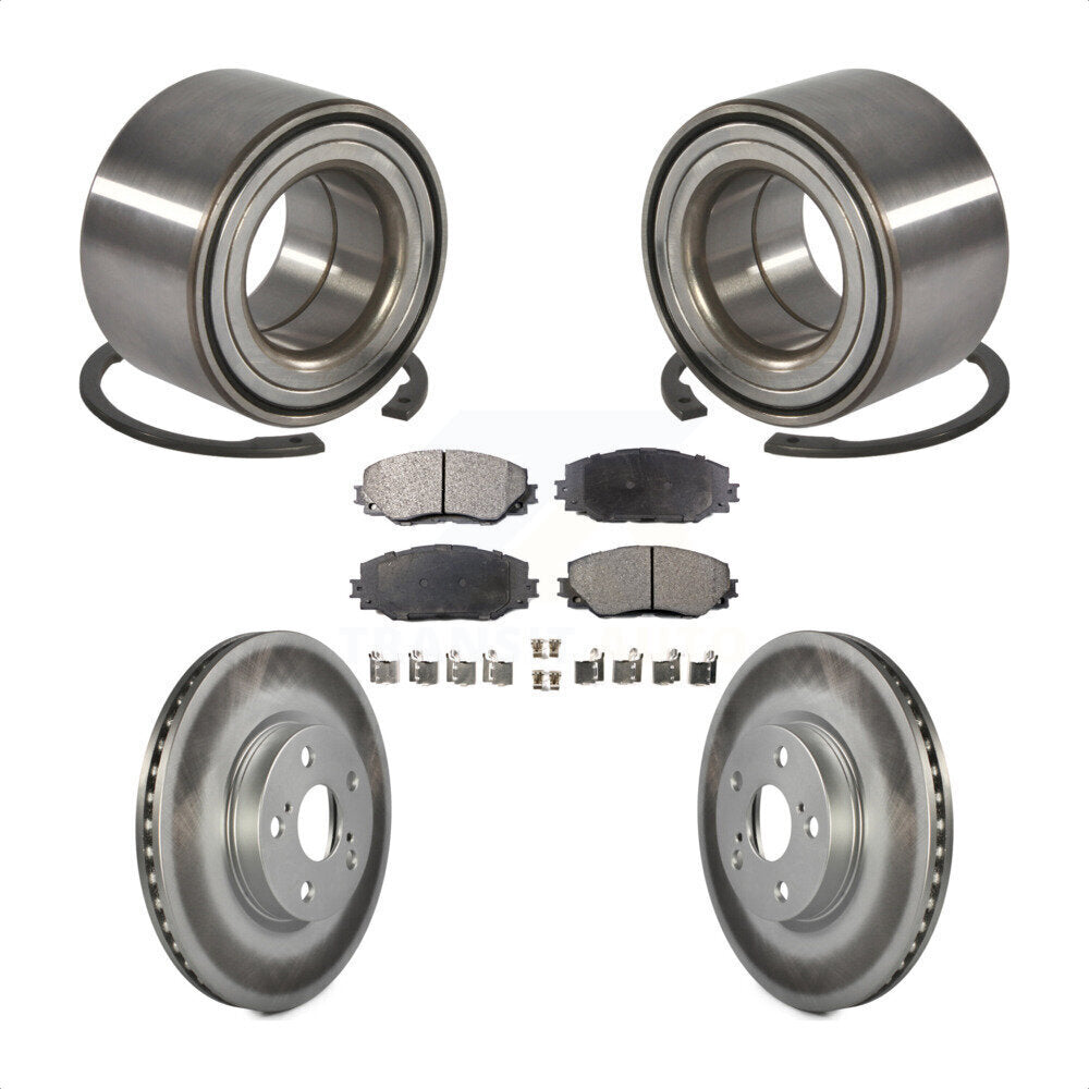 Kit de plaquettes de Rotor de frein enduit de roulement de roue avant, pour Toyota Corolla Matrix Pontia