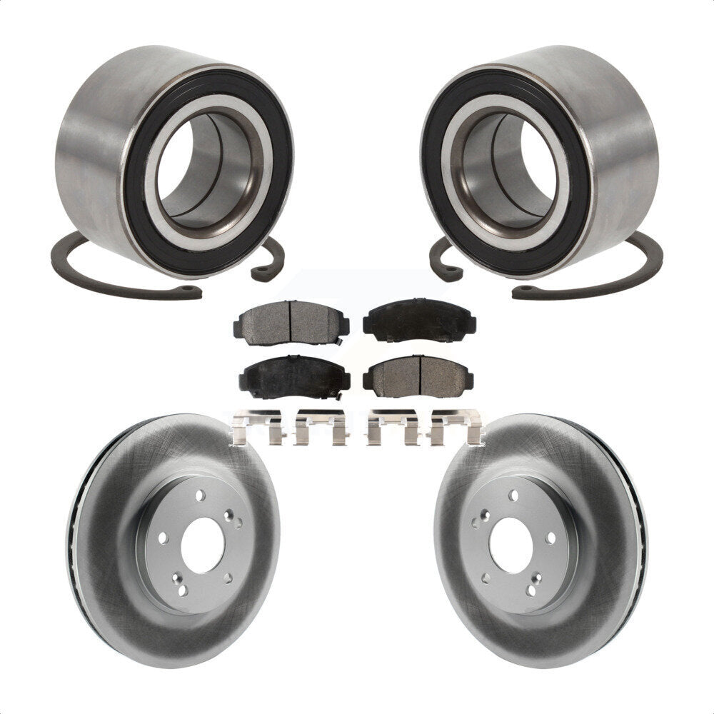 Kit de Rotor et de plaquettes de frein enduits de roulement de roue avant, pour Honda Accord Acura TSX T