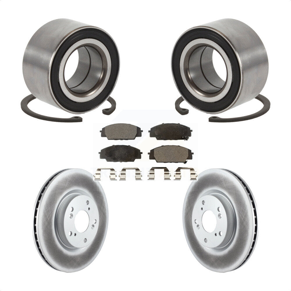 Kit de Rotor et plaquettes de frein à disque revêtu de roulement de roue avant, pour Honda Civic Acura CS