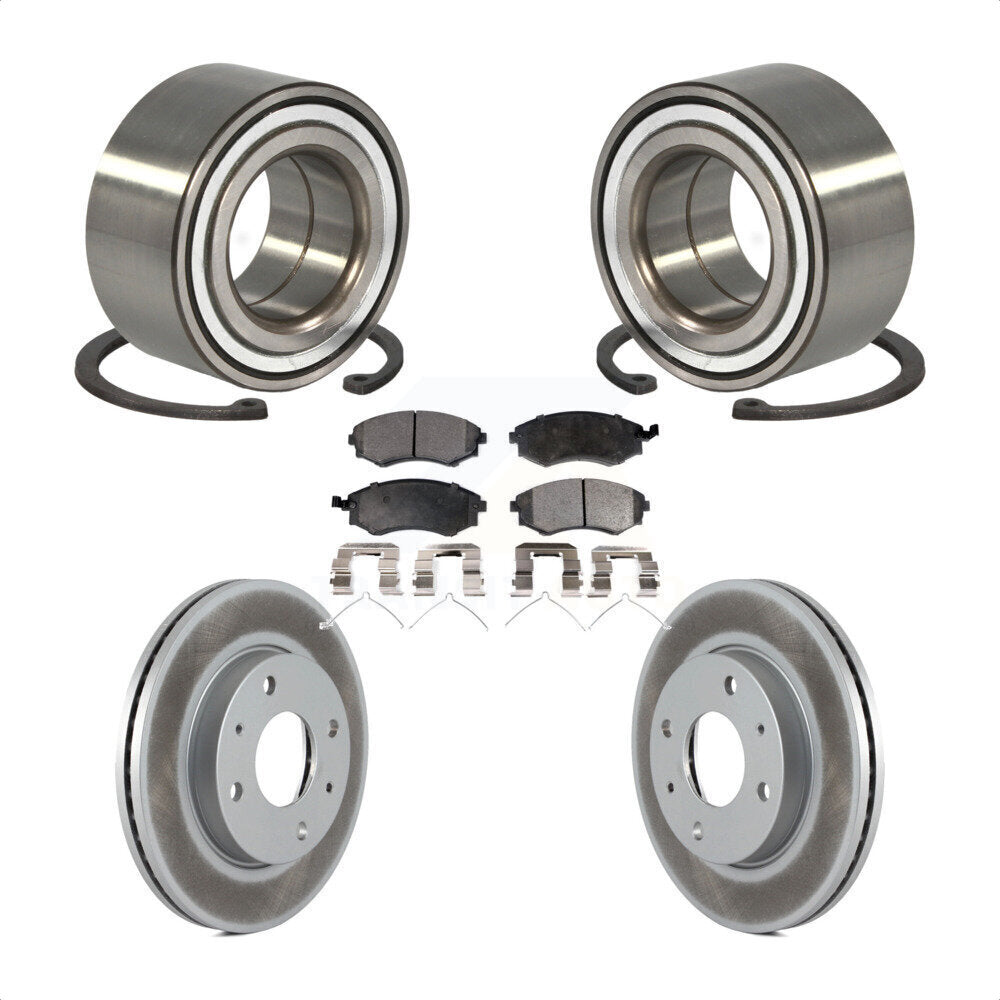 Kit de rotors et plaquettes de frein à disque enduits de roulement de roue avant pour Hyundai Elantra