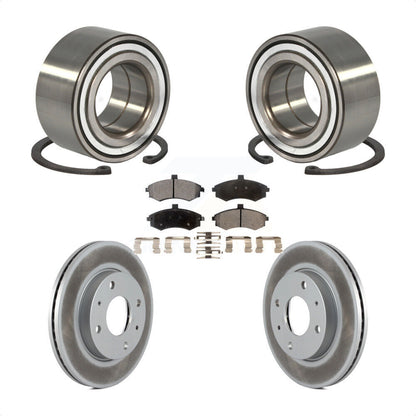 Kit de rotors et plaquettes de frein à disque enduits de roulement de roue avant pour Hyundai Elantra