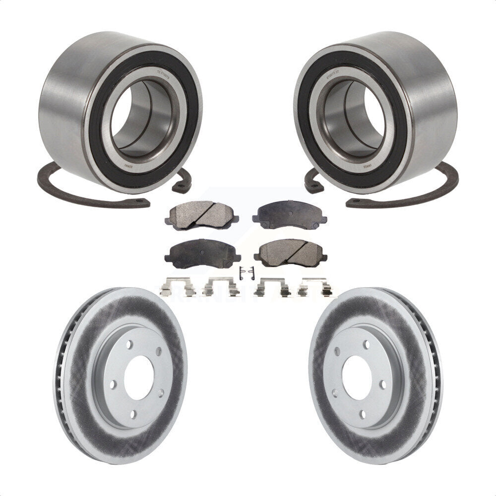 Kit de Rotor et de plaquettes de frein revêtus de roulement de roue avant, pour Mitsubishi Lancer Outlande