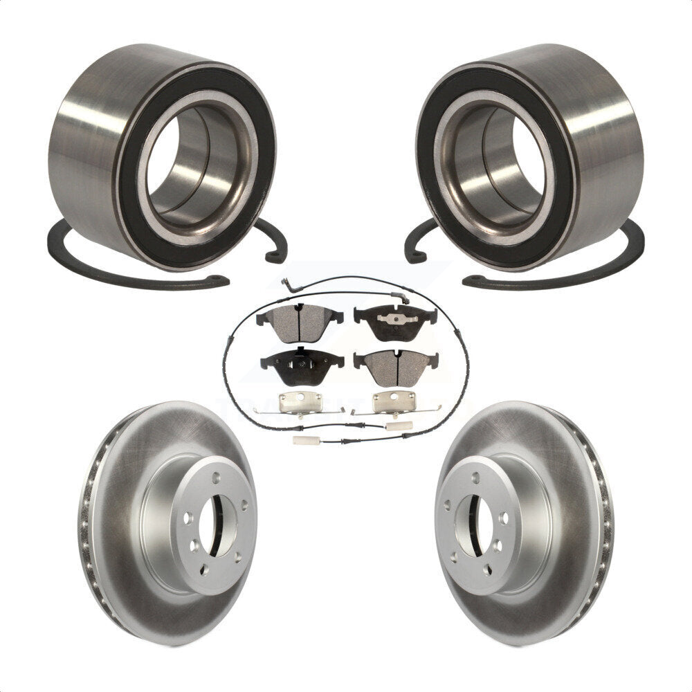 Kit de Rotor et plaquettes de frein revêtus de roulement de roue avant, pour BMW 530xi 528i xDrive 535