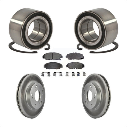 Kit de rotors et plaquettes de frein à disque enduits de roulement de roue avant pour Honda Civic