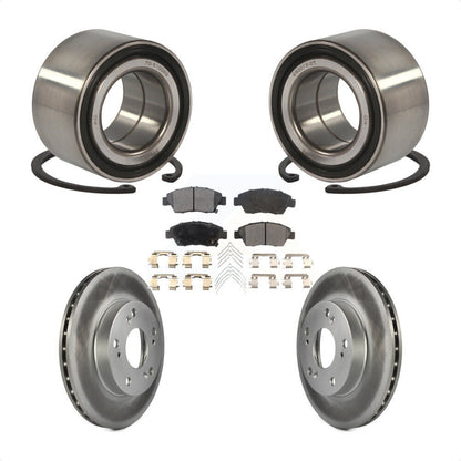 Kit de rotors et plaquettes de frein à disque enduits de roulement de roue avant pour Honda Civic