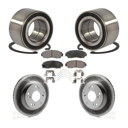 Kit de rotors et plaquettes de frein à disque enduits de roulement de roue avant pour Honda Civic