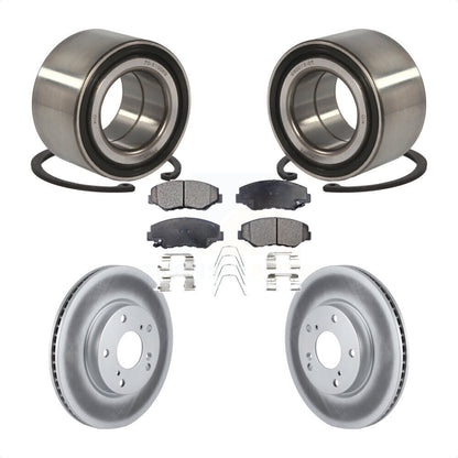 Kit de rotors et plaquettes de frein à disque enduits de roulement de roue avant pour Honda Civic