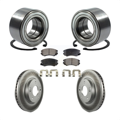 Kit de rotors et plaquettes de frein à disque enduits de roulement de roue avant pour Kia Sou 2012 – 2013