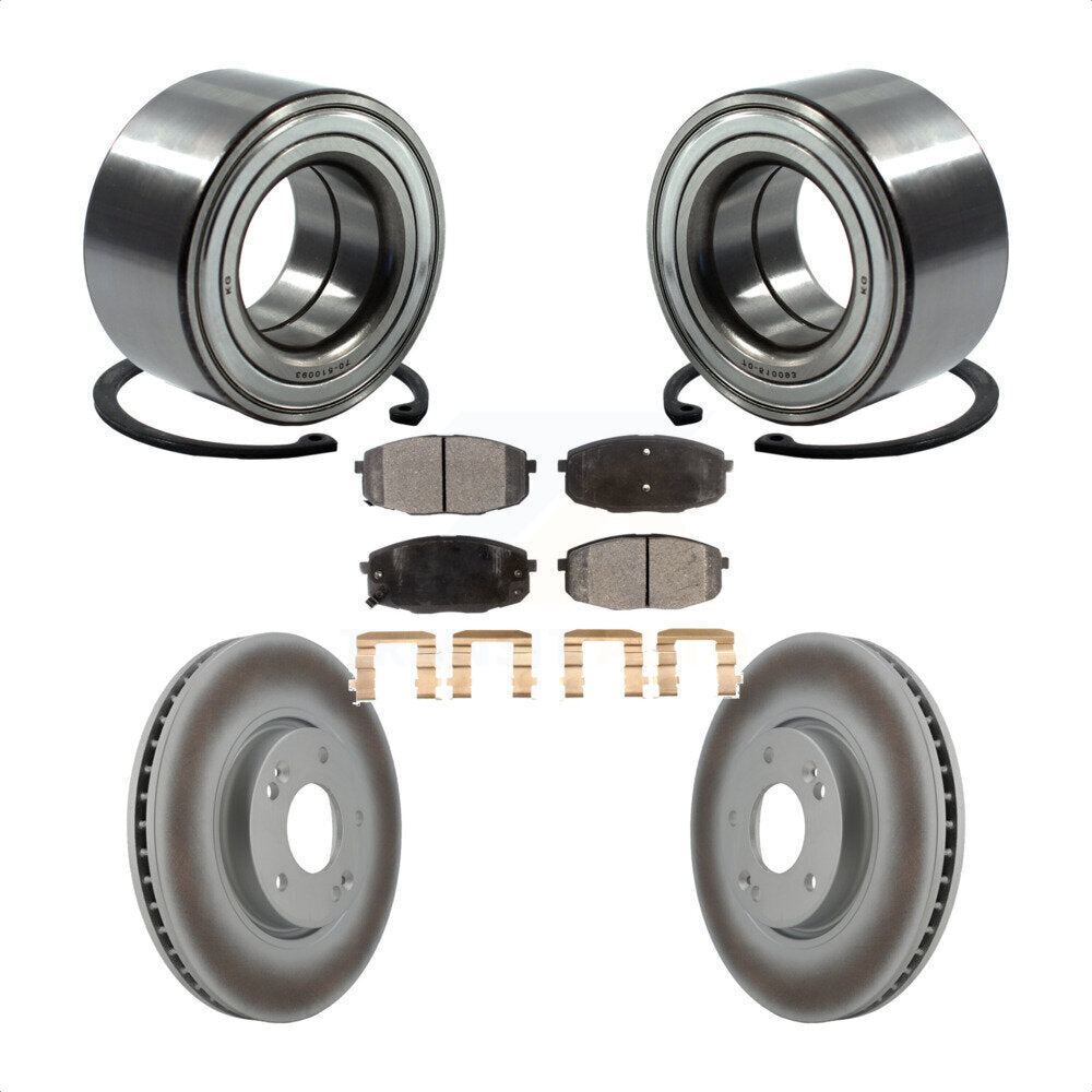 Kit de Rotor et plaquettes de frein à disque revêtus de roulement de roue avant, pour Kia Forte koup Forte