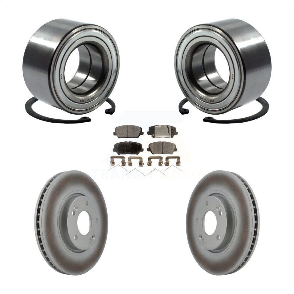 Kit de plaquettes de Rotor de frein à disque revêtu de roulement de roue avant, pour Kia Forte Forte5 Hyunda