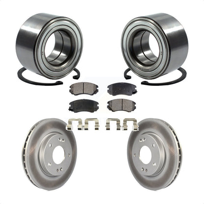 Kit de rotors et plaquettes de frein à disque enduits de roulement de roue avant pour Hyundai Elantra
