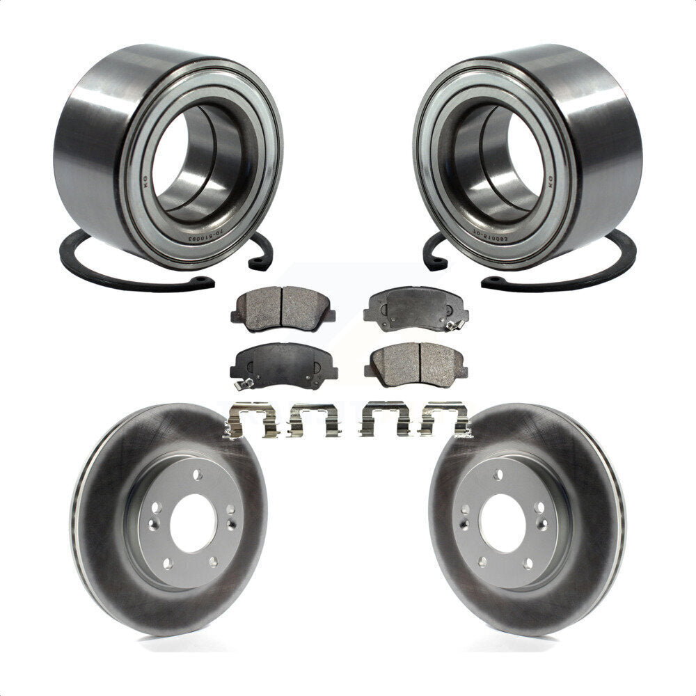 Kit de plaquettes de Rotor de frein enduites de roulement de roue avant, pour Hyundai Elantra GT Kia Fort