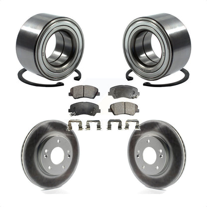 Kit de plaquettes de Rotor de frein enduites de roulement de roue avant, pour Hyundai Elantra GT Kia Fort