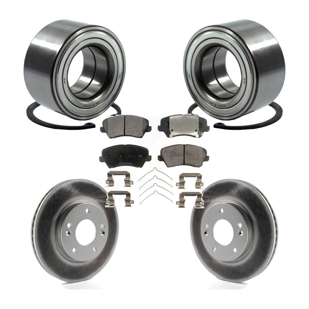 Kit de plaquettes de Rotor de frein enduites de roulement de roue avant, pour Kia Forte Hyundai Elantra G