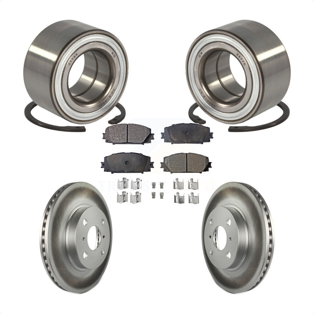 Kit de plaquettes de Rotor de frein enduit de roulement de roue avant, pour Toyota Yaris Prius C Scion i