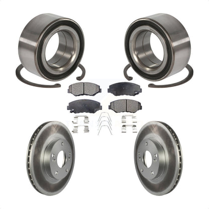 Kit de rotors et plaquettes de frein à disque enduits de roulement de roue avant pour Honda Accord
