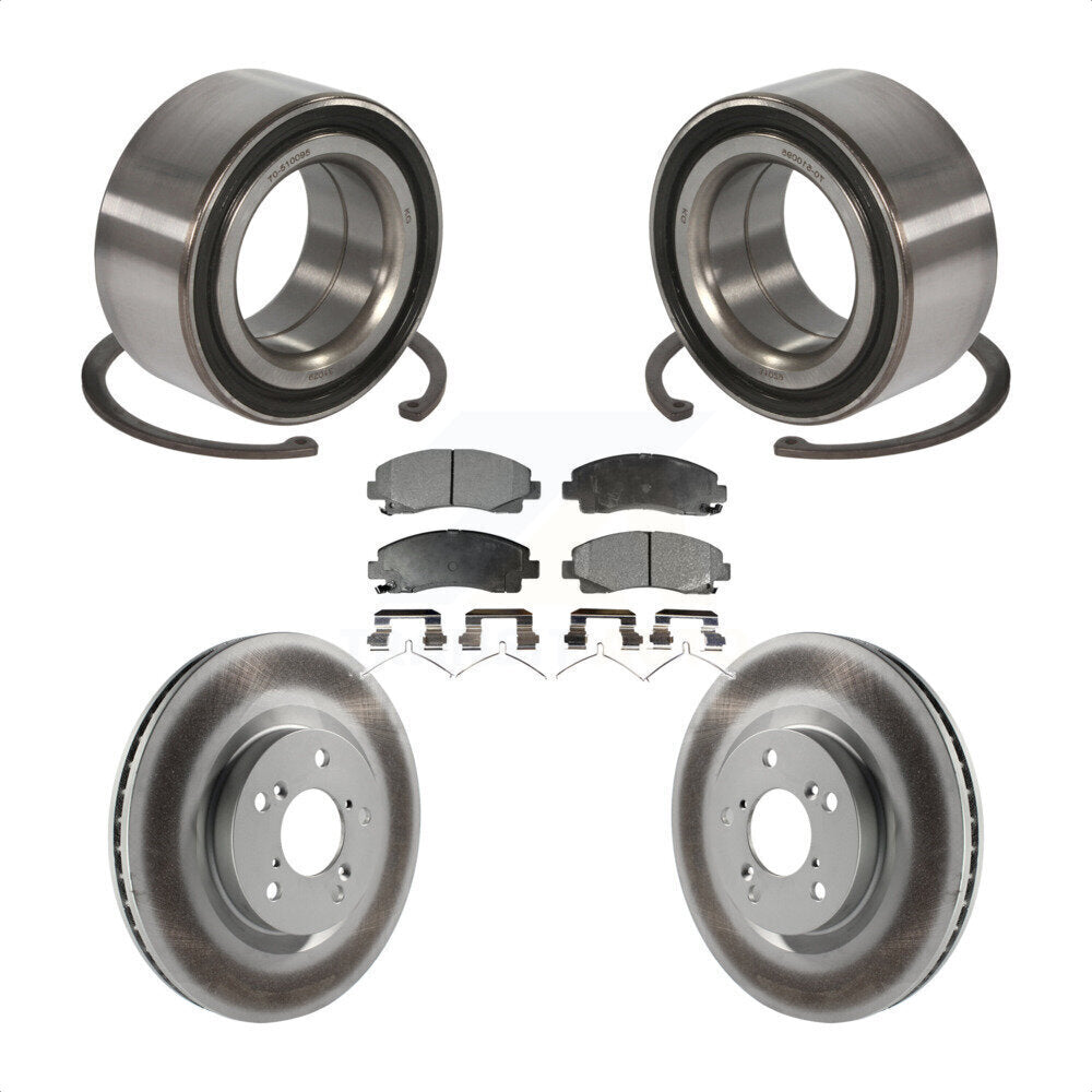 Kit de rotors et plaquettes de frein à disque revêtus de roulement de roue avant pour Acura T 2009 – 2014