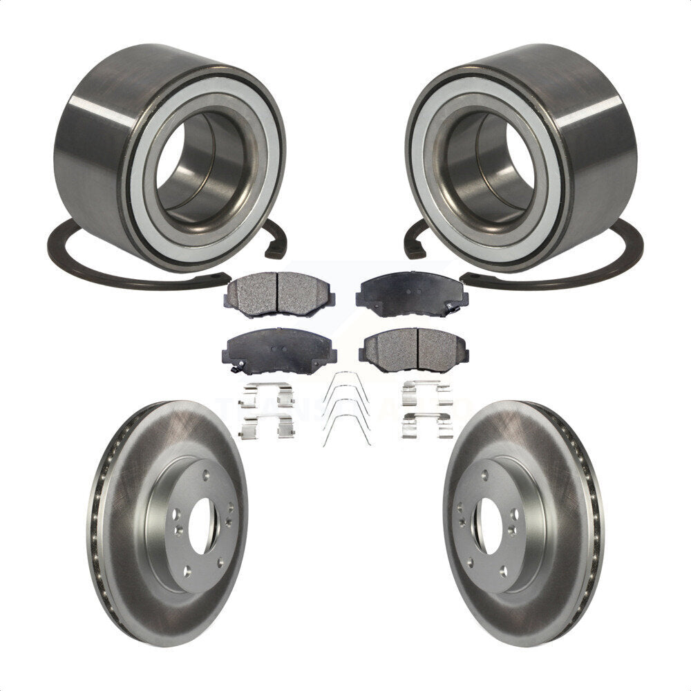 Kit de rotors et plaquettes de frein à disque enduits de roulement de roue avant pour Honda CR-Z 2016
