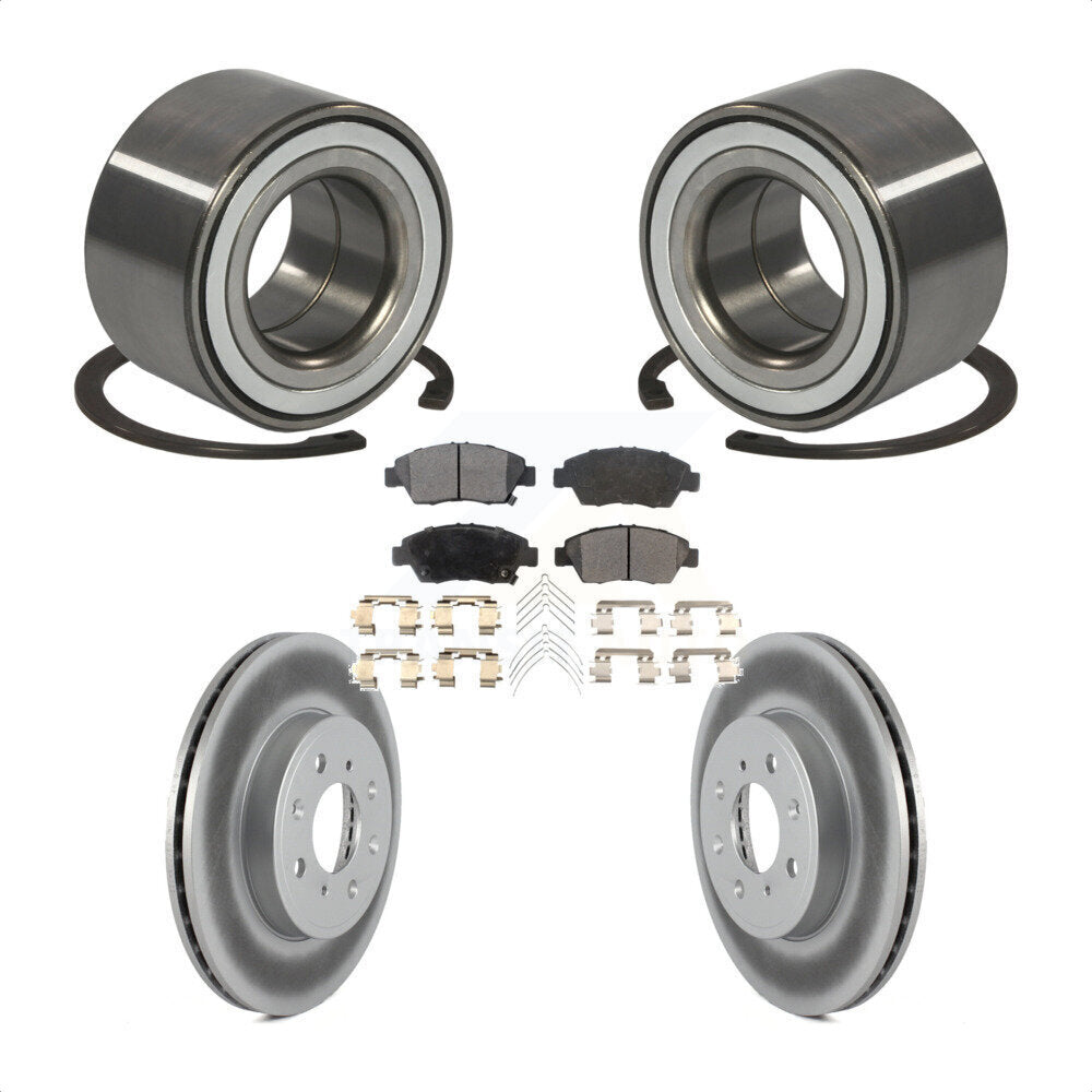 Kit de rotor et de plaquettes de frein à disque enduit de roulement de roue avant pour Honda Fi 2015 – 2020