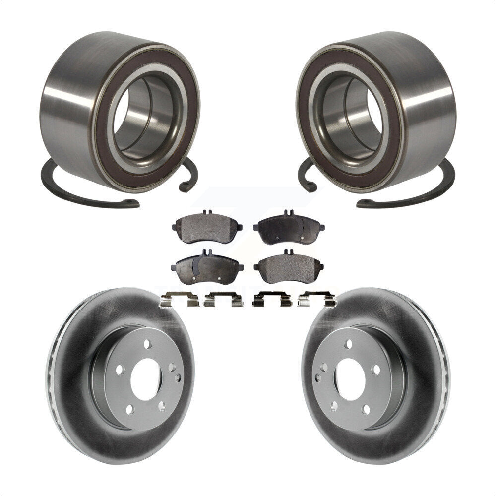 Kit de rotors et plaquettes de frein à disque enduits de roulement de roue avant pour Mercedes-Benz C30