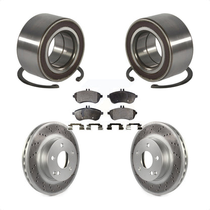 Kit de rotors et plaquettes de frein à disque enduits de roulement de roue avant pour Mercedes-Benz C30