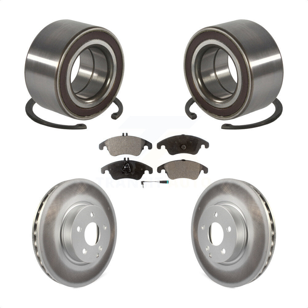 Kit de plaquettes de Rotor de frein enduites de roulement de roue avant, pour Mercedes-Benz C300 E350 C35