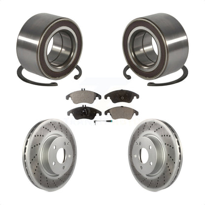 Kit de plaquettes de Rotor de frein enduites de roulement de roue avant, pour Mercedes-Benz C300 E350 C35