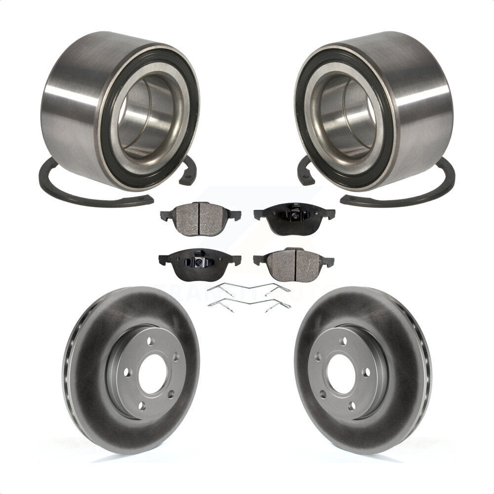 Kit de rotors et plaquettes de frein à disque revêtus de roulement de roue avant, pour Ford Focus c-max