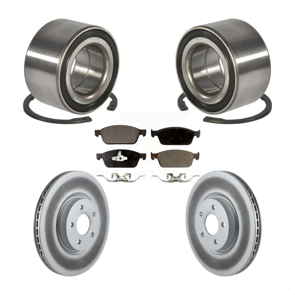 Kit de plaquettes de Rotor de frein à disque enduit de roulement de roue avant pour Ford Focus S 2013 – 2018