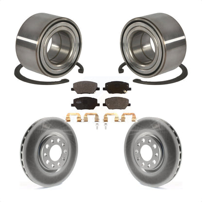 Kit de rotor et plaquettes de frein à disque revêtus de roulement de roue avant pour Fiat 500 2016 – 2018