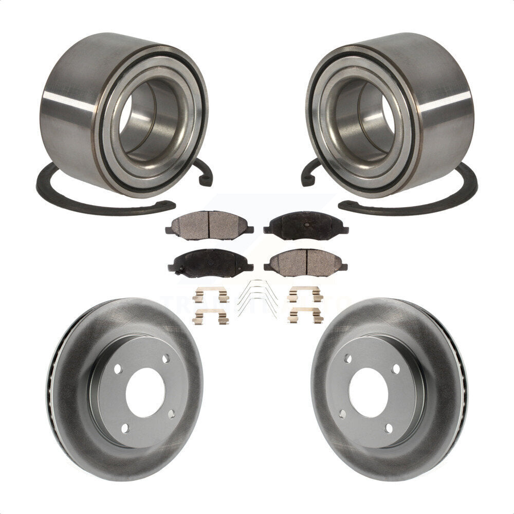 Kit de rotor et de plaquettes de frein revêtus de roulement de roue avant, pour Nissan Versa 2010 2011 1.6